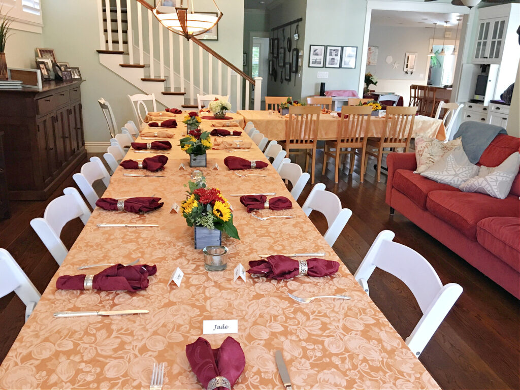 A Big Thanksgiving Table